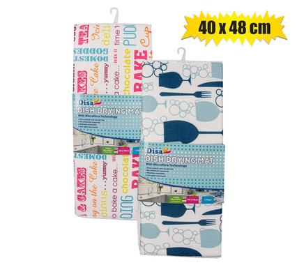 DISH DRAINING MAT MICROFIBRE 40x48cm