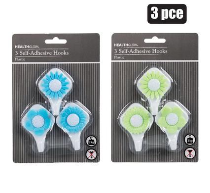 HOOK PL ADHESIVE ASSTD 3PCE