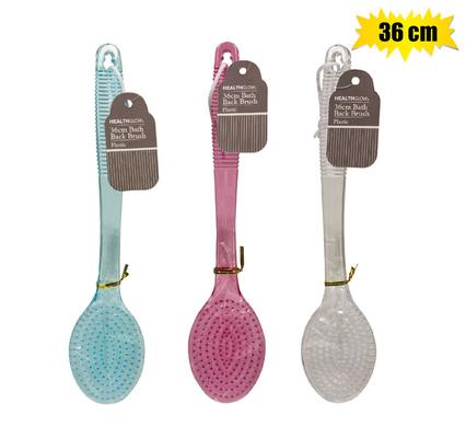 BATH BASICS BRISTLE BRUSH PL HANDLE 36cm