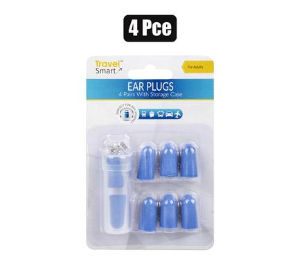 TRAVEL EAR PLUGS SET-4 W/PLASTIC CASE