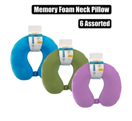 TRAVEL NECK PILLOW 30x26cm MEMORY FOAM