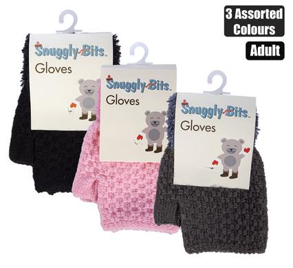 GLOVES ADULT OPEN-FINGER W/CUFF