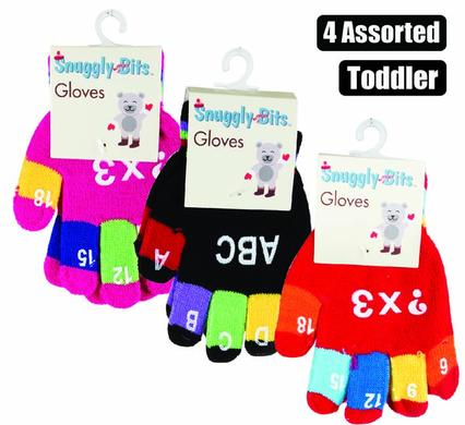 GLOVES TODDLER ACR KNIT LETTERS/NOS.