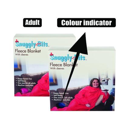 BLANKET POLAR FLEECE W/SLEEVES ADULT