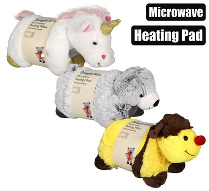 MICROWAVE HEATING PAD ANIMAL PILLOW