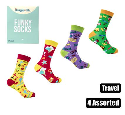 SOCKS UNISEX TRAVEL DESIGN