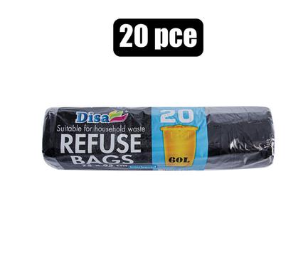 REFUSE BAG 20PC BLACK 750x950mm