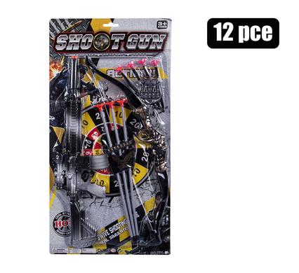 GUN RIFLE SUCTION DART ARCHERY SET 12pc