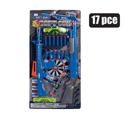 GUN RIFLE SUCTION DART SET 17pc