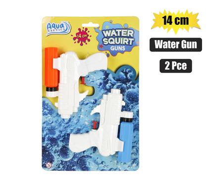 GUN WATER PISTOL PL 2PK 14cm