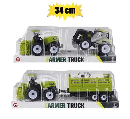 VEHICLE FARM FRICTION TRACTOR, 34cm