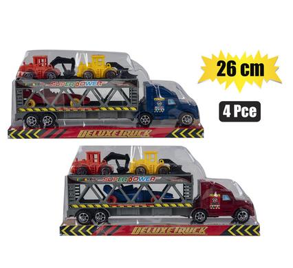 VEHICLE PLAYSET FRICTION TRUCK, 4pc 26cm