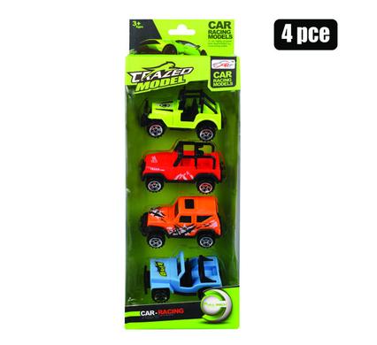 VEHICLE JEEP BRIGHT 4pc 27x19cm EACH