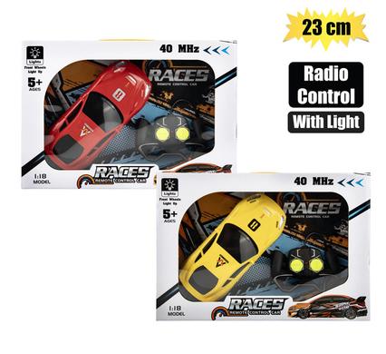 BATTERY OPERATED RC CAR W/LIGH, 23cm
