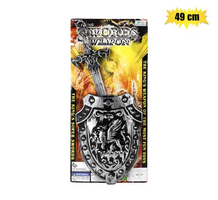 BOYS PLAYSET SWORD AND SHIELD 49cm