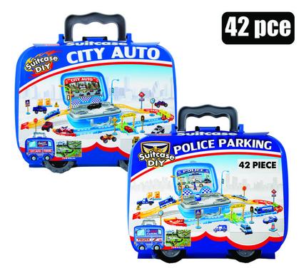 BOYS PLAYSET PARKING STORAGE CITY 42pc