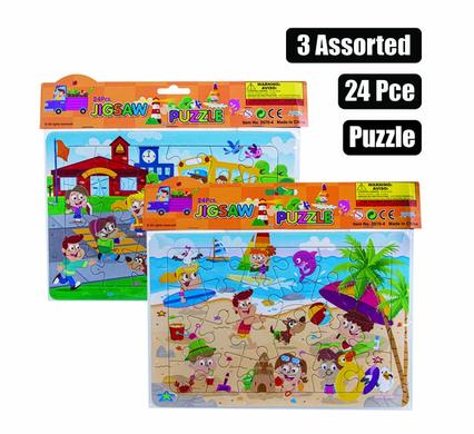 PUZZLE JIGSAW CARTOON ASSTD 24PC