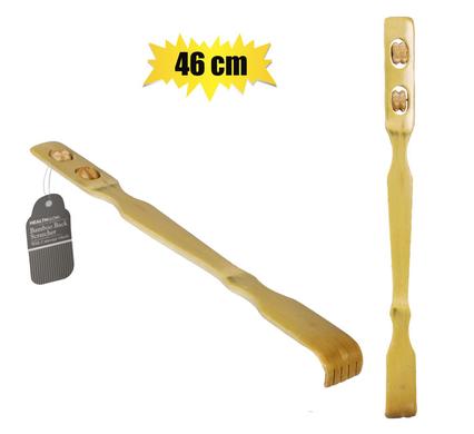 BACK SCRATCHER BAMBOO W/MASSAGE WHEEL