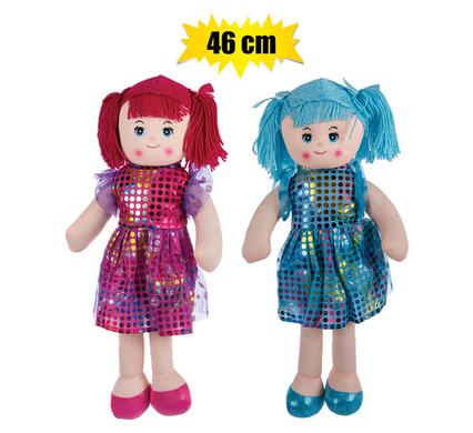 DOLL RAG BALLERINA IN TUTU 46cm ASSTD2