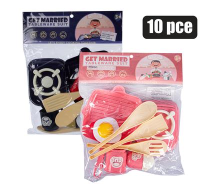 PLAYSET KITCHEN COOKING SET 10PC