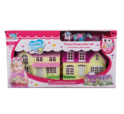 PLAY-SET DOLL HOUSE W/ACC 34x19cm