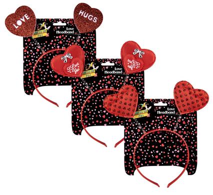DRESS UP HEADBAND HEARTS SEQUINS