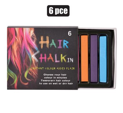 DRESS UP HAIR CHALK 6 COLOUR SET