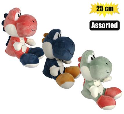 PLUSH DINOSAUR PASTEL SMILEY 25cm ASSTD