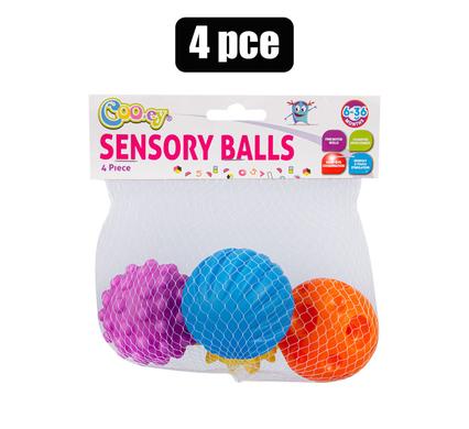 BABY TOY EDU PLAY/LEARN SENSORY BALL 4pc