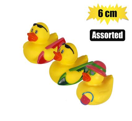 BABY VINYL THEMED DUCK 6cm, BEACH