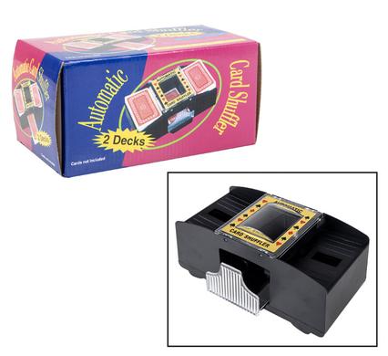 PLAYING CARD SHUFFLER TWO DECK