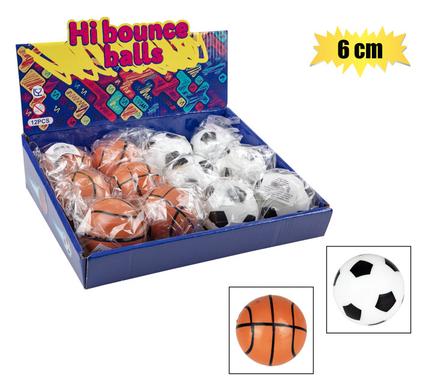 BALL HI BOUNCE ASSTD 6cm