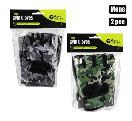 FITNESS GYM GLOVES MEN ASSORTED 2PC