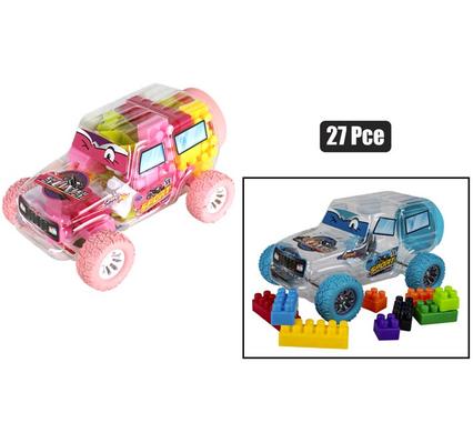 BUILDING BLOCKS STORAGE 27PC VEHICLE