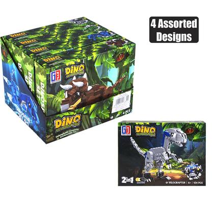 BUILDING BLOCKS DINO/FIGURINE 2in1 PDQ