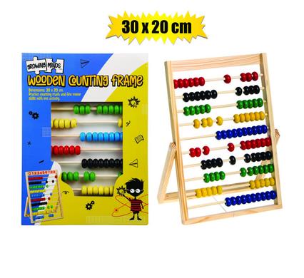 EDU COUNTING FRAME WOODEN 30x20cm