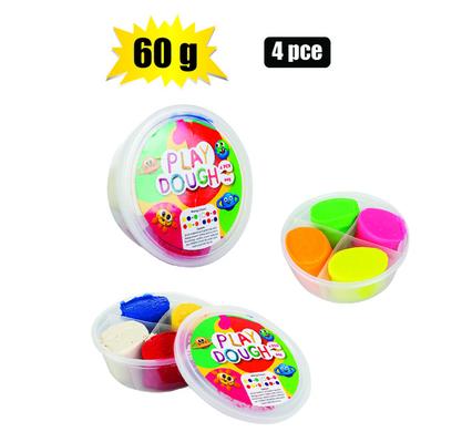 EDU PLAY DOUGH 60g 4PC TUB