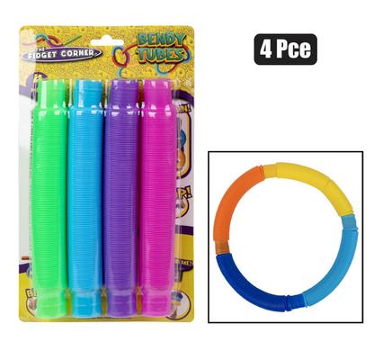 NOVELTY SENSORY TUBE PLASTIC 4pc