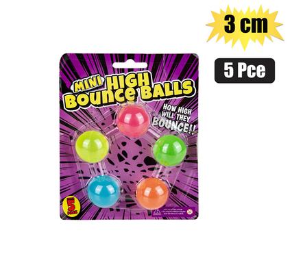 NOVELTY BALL HI BOUNCE MINI 5pc, 3cm