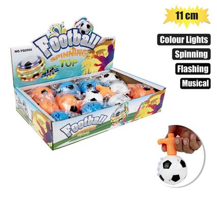NOVELTY FLASHING SPINNING TOP 11cm