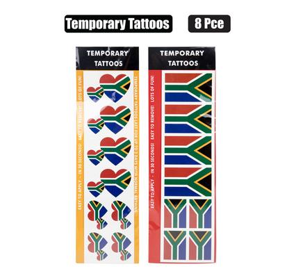 STICKER TATTOO BODY TEMP SA FLAG 8PC