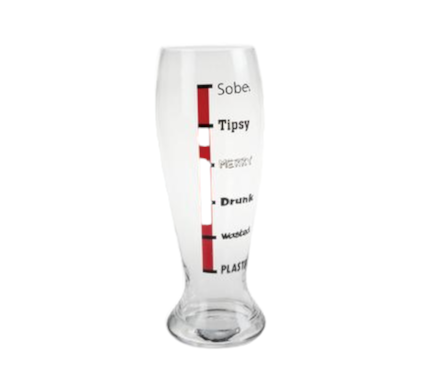 Giant Beer Glass Beer-O-Meter 1.5 Litre