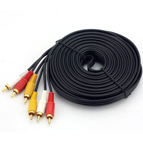 3 RCA Male to 3 RCA Male 20M AV RCA Cable