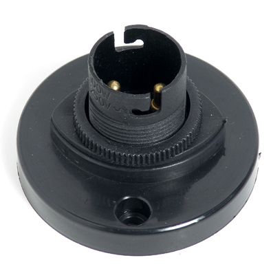 Batten Holder Nylon Black 50mm BC