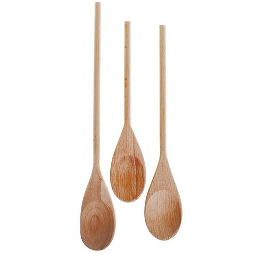 Bulk Pack 2 x Hillhouse Wooden Mixing Spoon Set 25,31 & 35cm