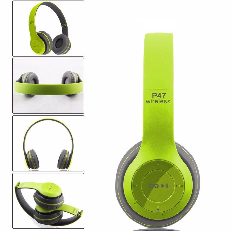 P47 AM/FM Stereo Bluetooth Headphone - Lime