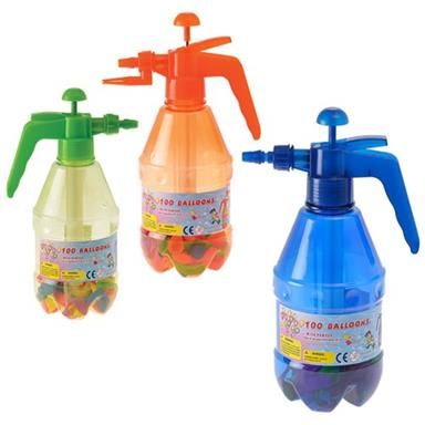 Bulk Pack 2 X Balloon Pumper 33cm With 100 Water Balloons