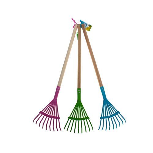 Bulk Pack 4x "Garden Monsters" Kids Leaf Rake Assorted Colours