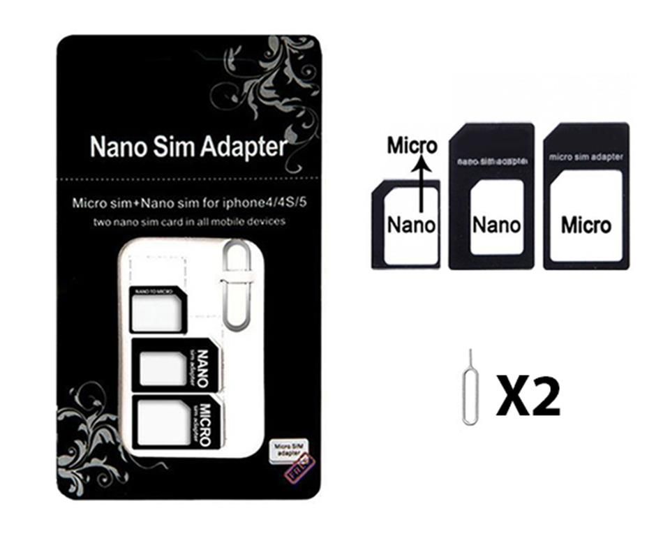Micro / Nano Sim Adapter for all Devices - Black