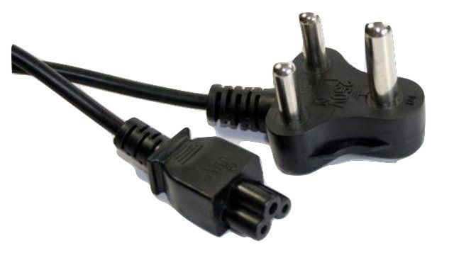 Laptop Power Supply Power Cable 3-Pin SA Plug to Clover Plug